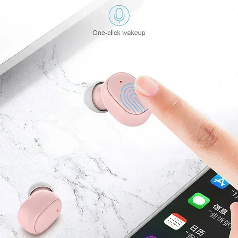 A6S TWS Sem Fio Bluetooth 5.1 Fones De Ouvido com Microfone, Touch Control Headphones, Impermeável Esporte Headset para Xiaomi